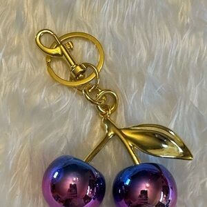 Elegant Gold and Purple Cherry Key Holder